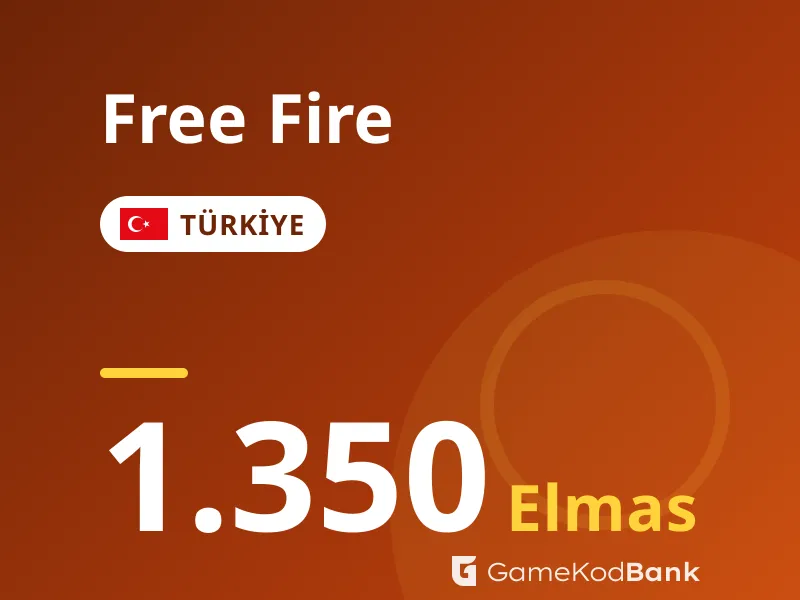Free Fire Türkiye 1.350 Elmas
