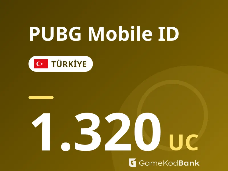 PUBG Mobile ID Türkiye 1.320 UC