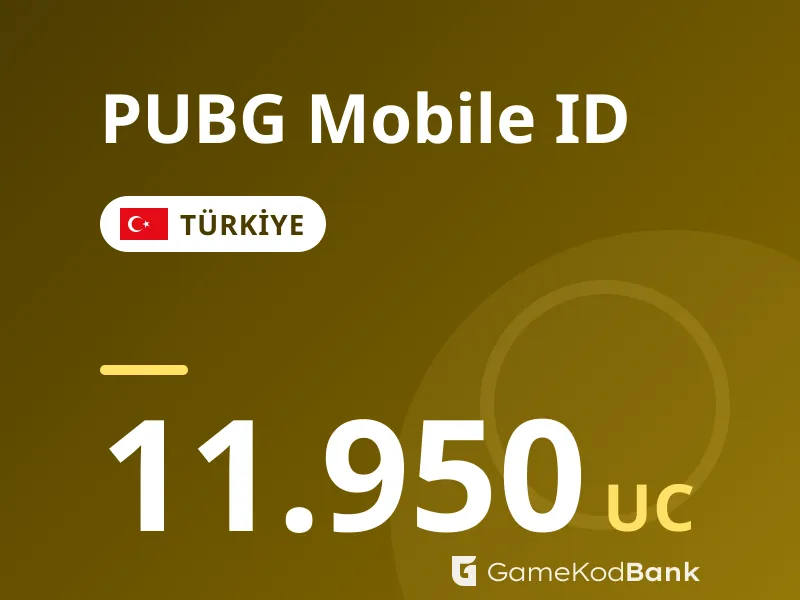 PUBG Mobile ID Türkiye 11.950 UC