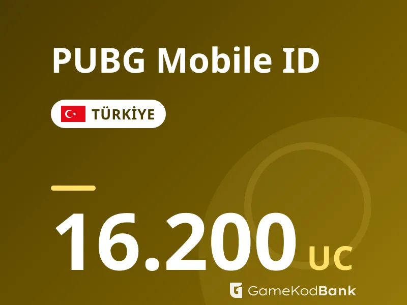 PUBG Mobile ID Türkiye 16.200 UC