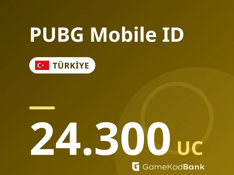PUBG Mobile ID Türkiye 24.300 UC