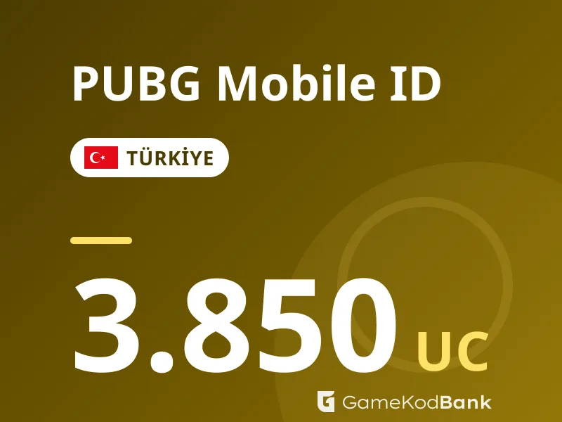 PUBG Mobile ID Türkiye 3.850 UC