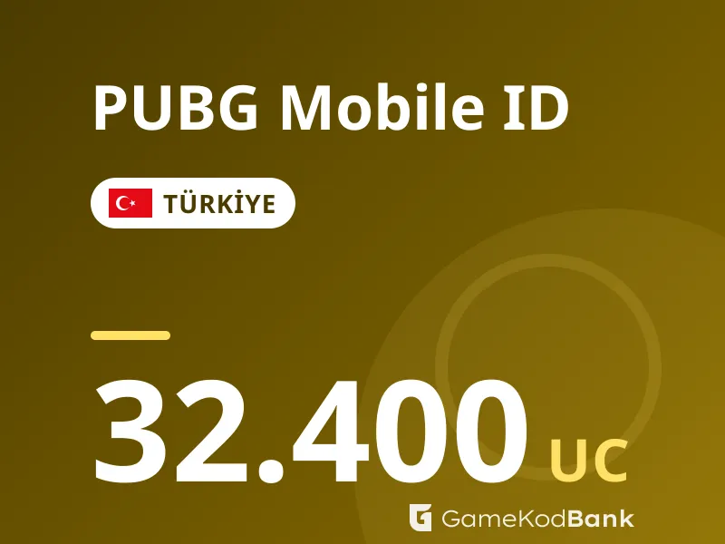 PUBG Mobile ID Türkiye 32.400 UC