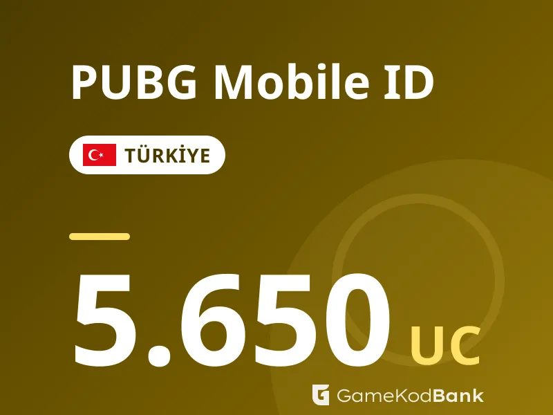 PUBG Mobile ID Türkiye 5.650 UC