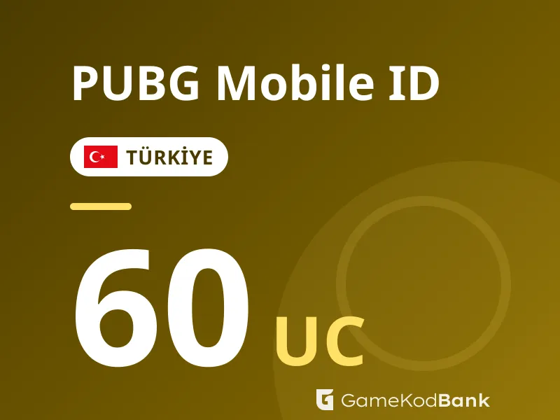 PUBG Mobile ID Türkiye 60 UC