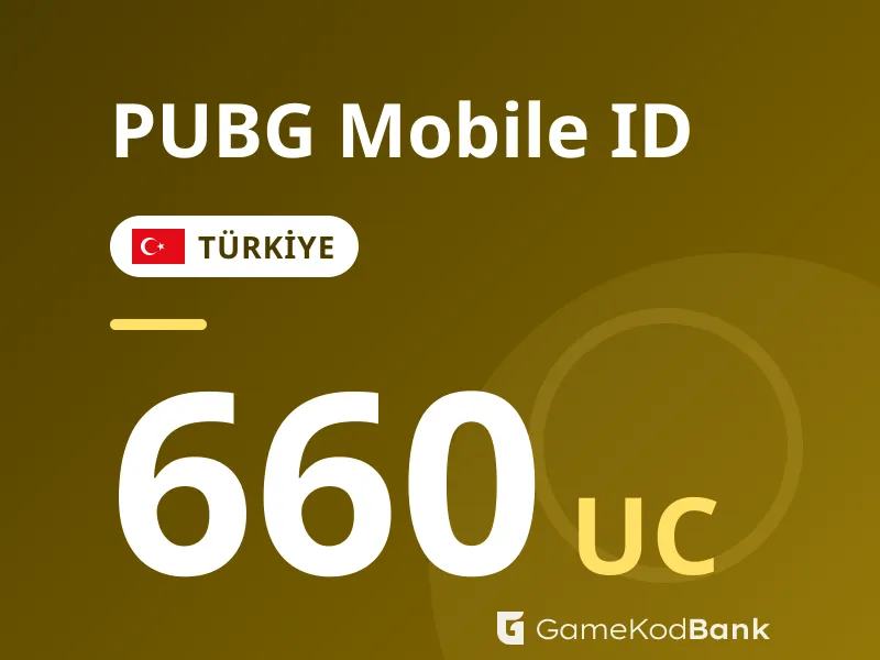 PUBG Mobile ID Türkiye 660 UC