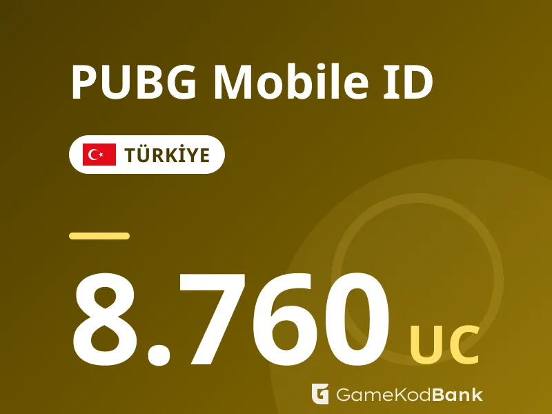 PUBG Mobile ID Türkiye 8.760 UC
