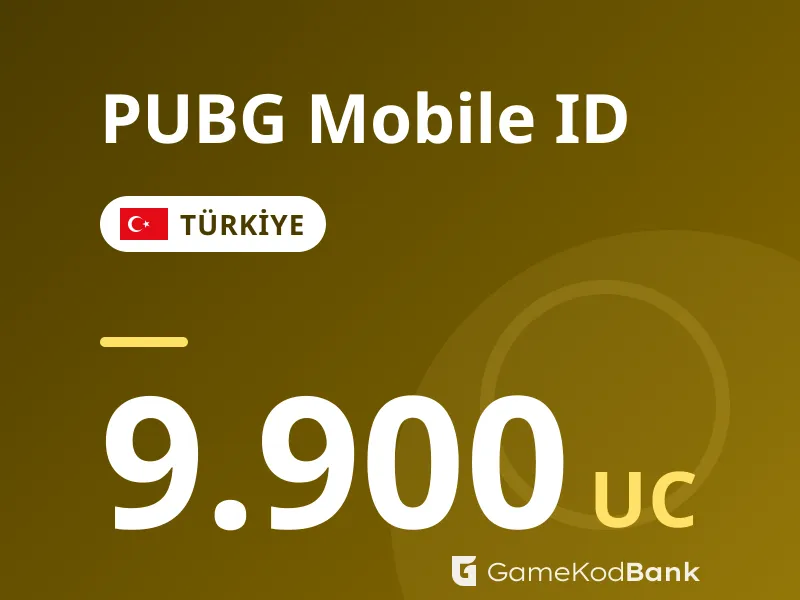 PUBG Mobile ID Türkiye 9.900 UC